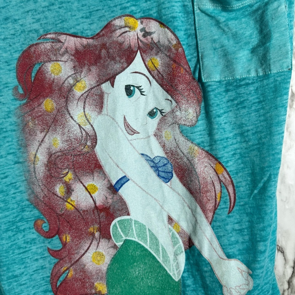 Disney Women's Teal Ariel Graphic Tee - Picture 6 of 6